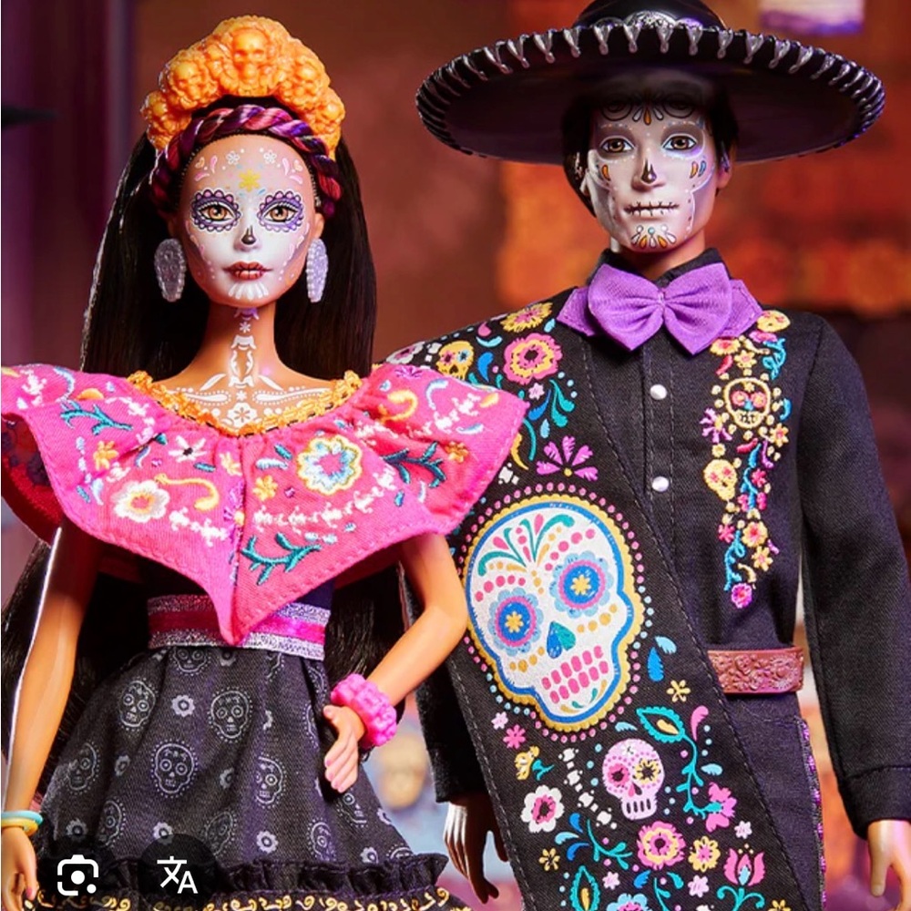 Barbie Day of the Dead Dolls with Pink and Black Attire